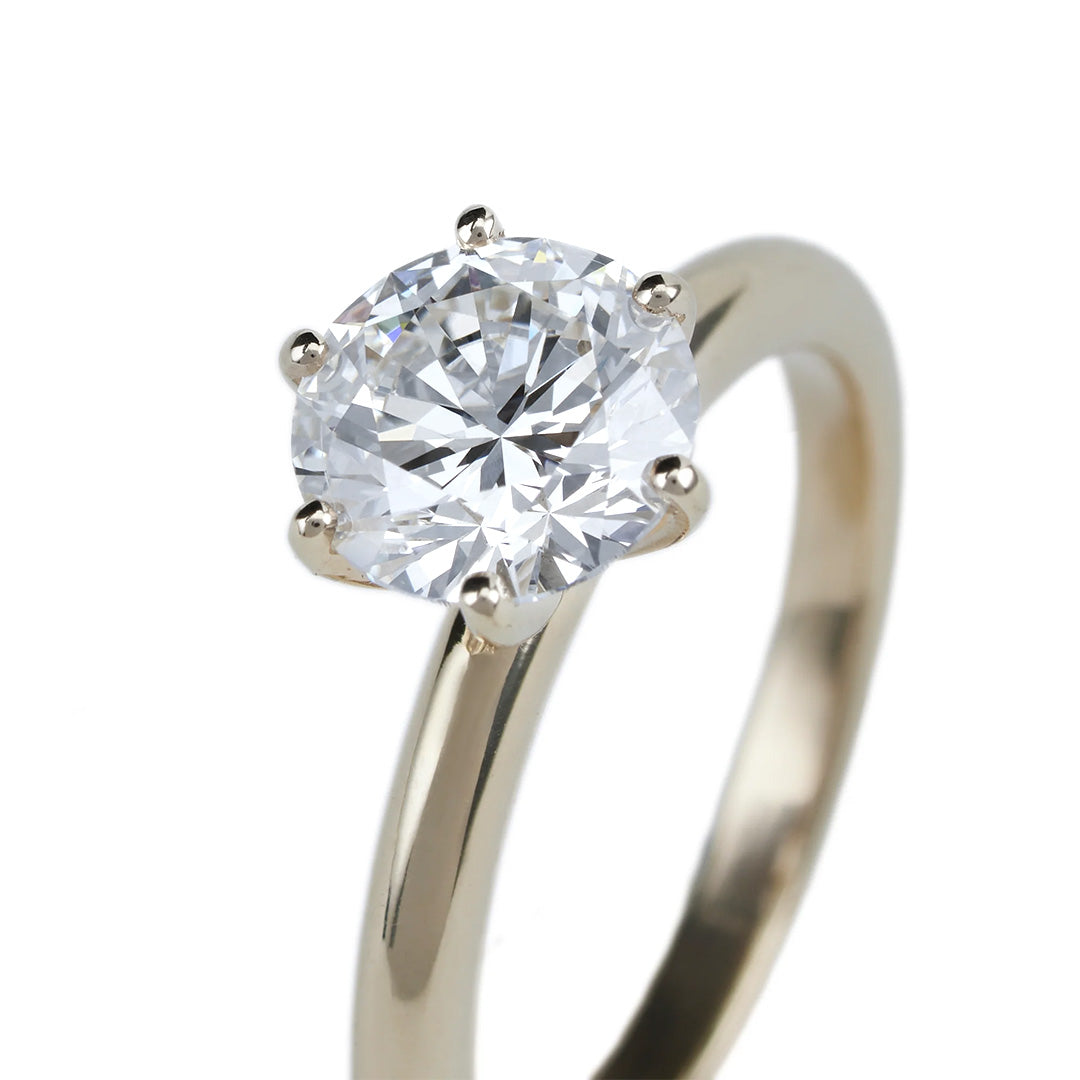 1.5ct Round LGD Solitaire Gold Ring