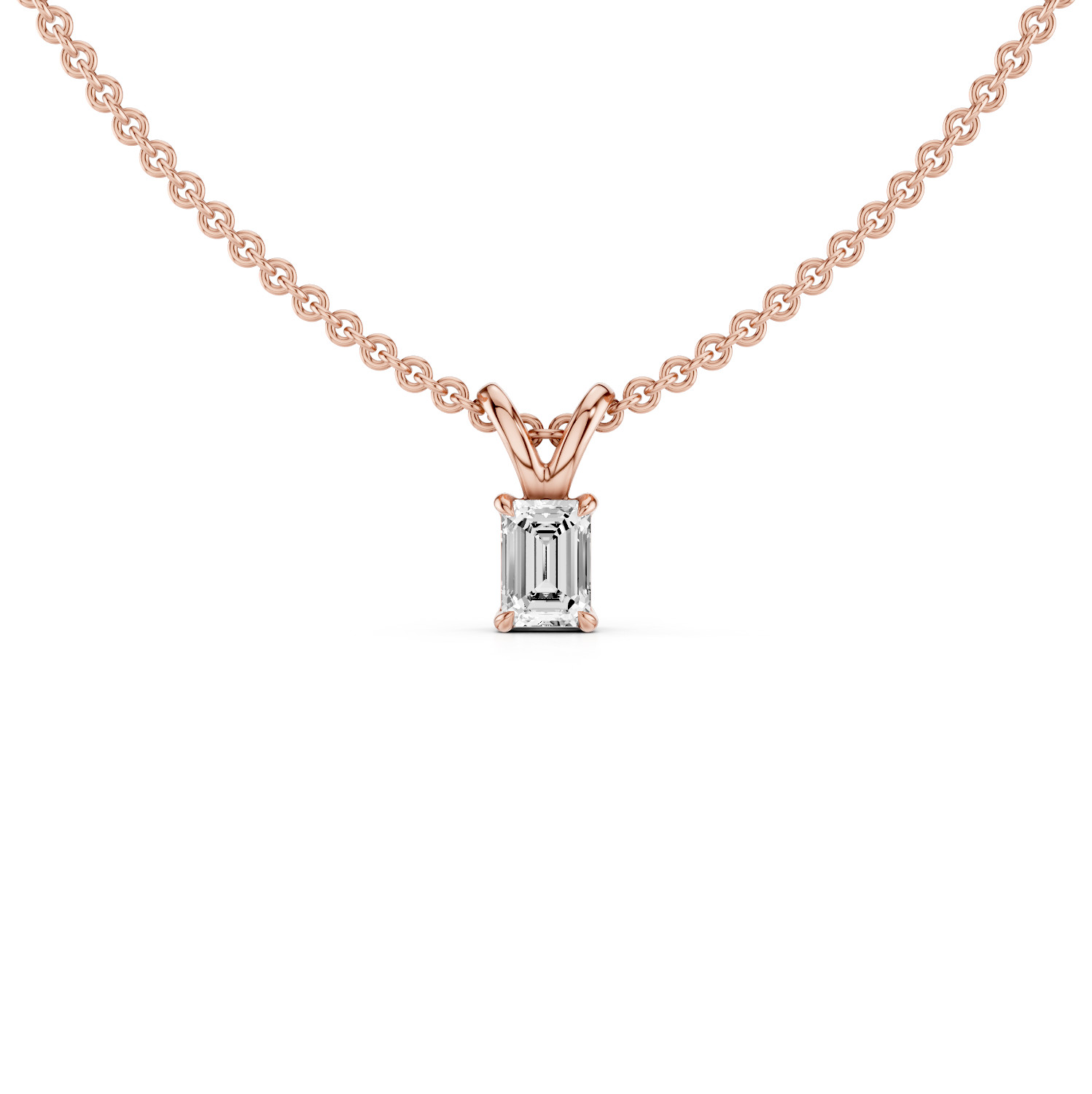 0.40ct Emerald Cut LGD Pendant