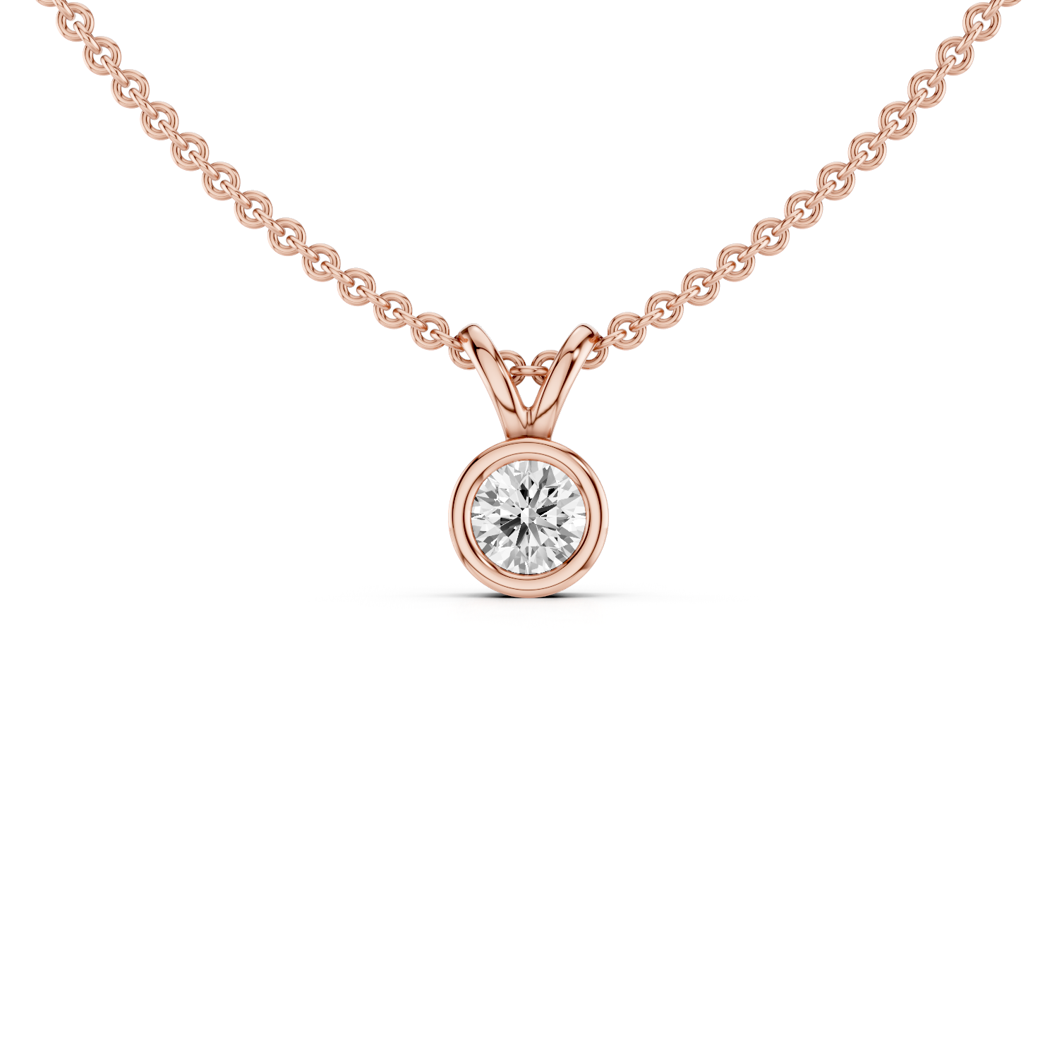 0.40ct Round LGD Bezel Pendant
