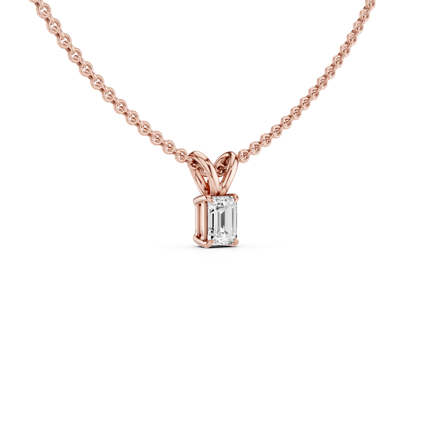 0.40ct Emerald Cut LGD Pendant