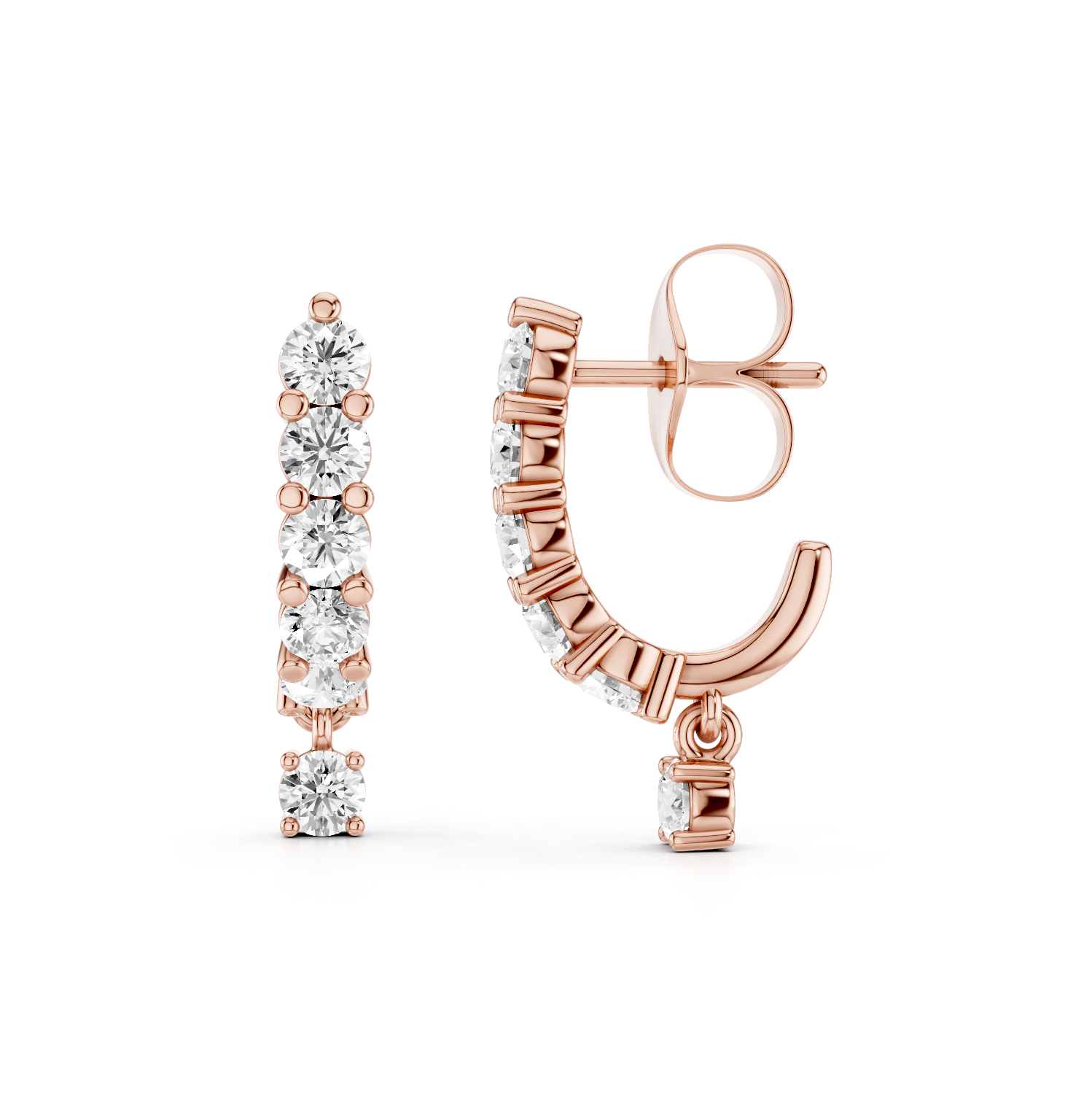 Round LGD Half Hoop Earrings