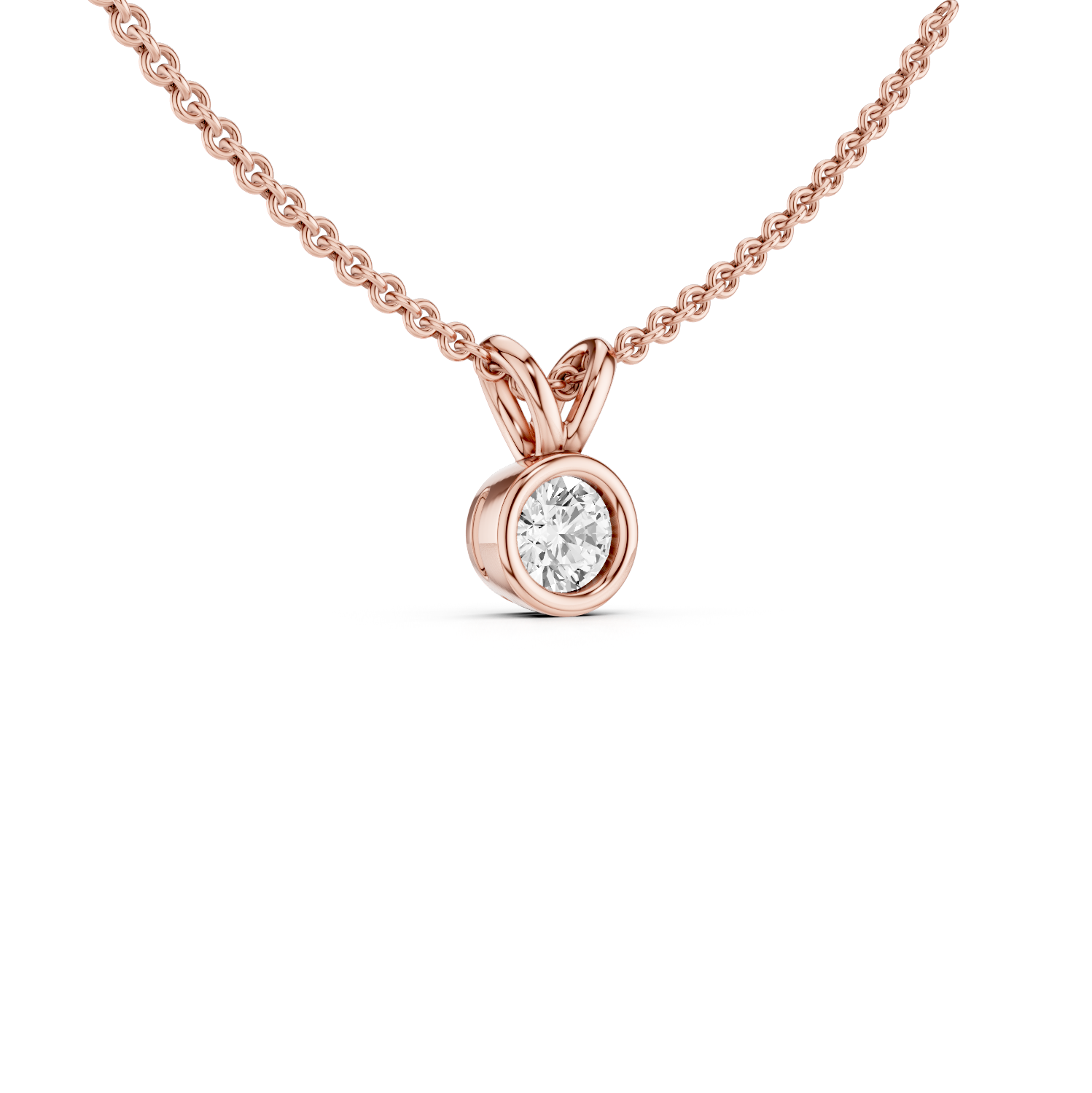 0.40ct Round LGD Bezel Pendant