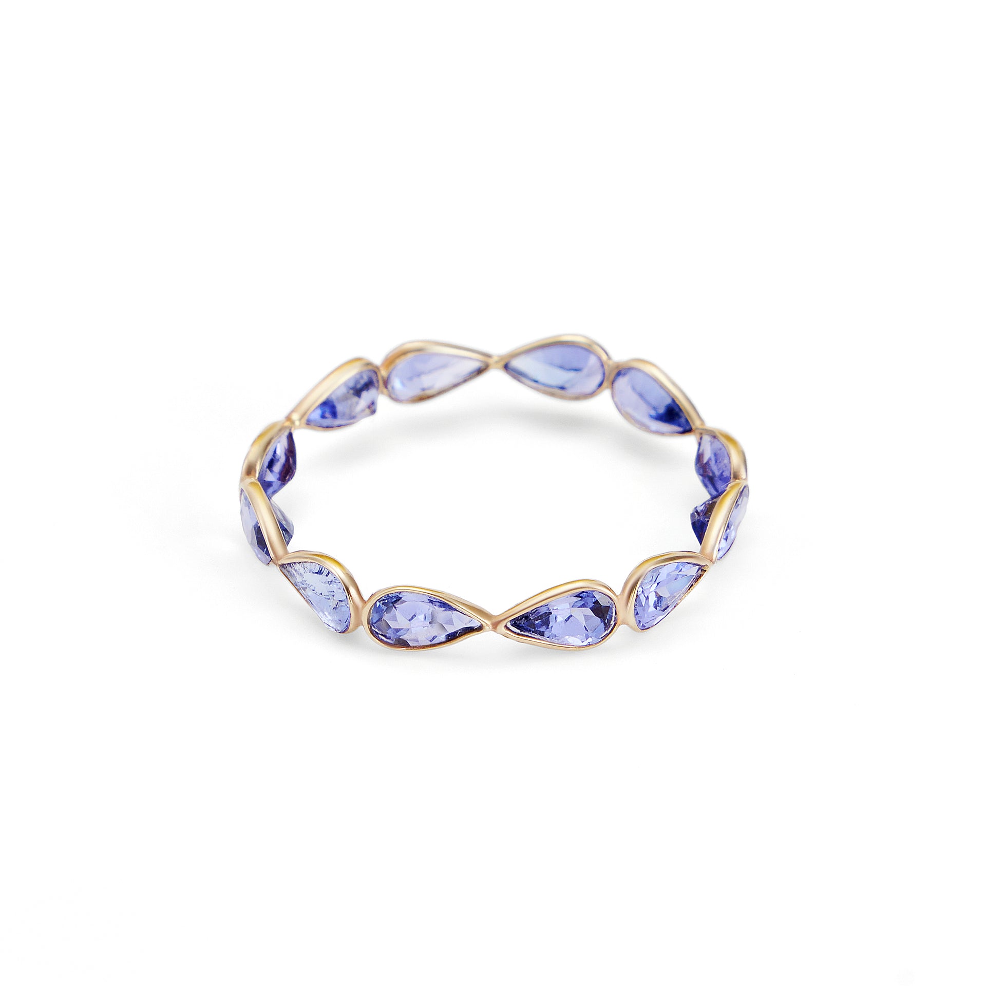 Tanzanite Pear Eternity Ring