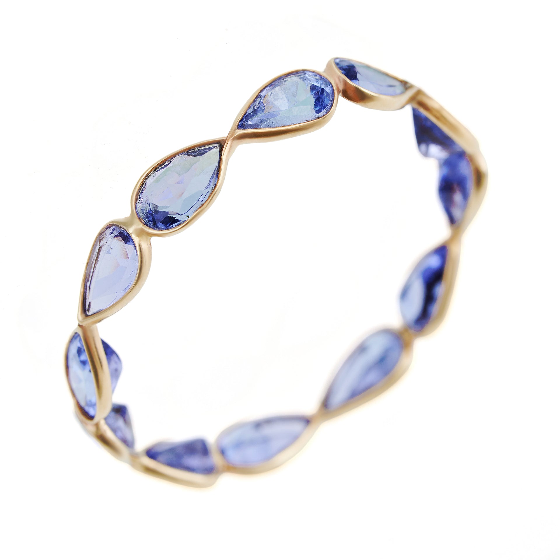 Tanzanite Pear Eternity Ring