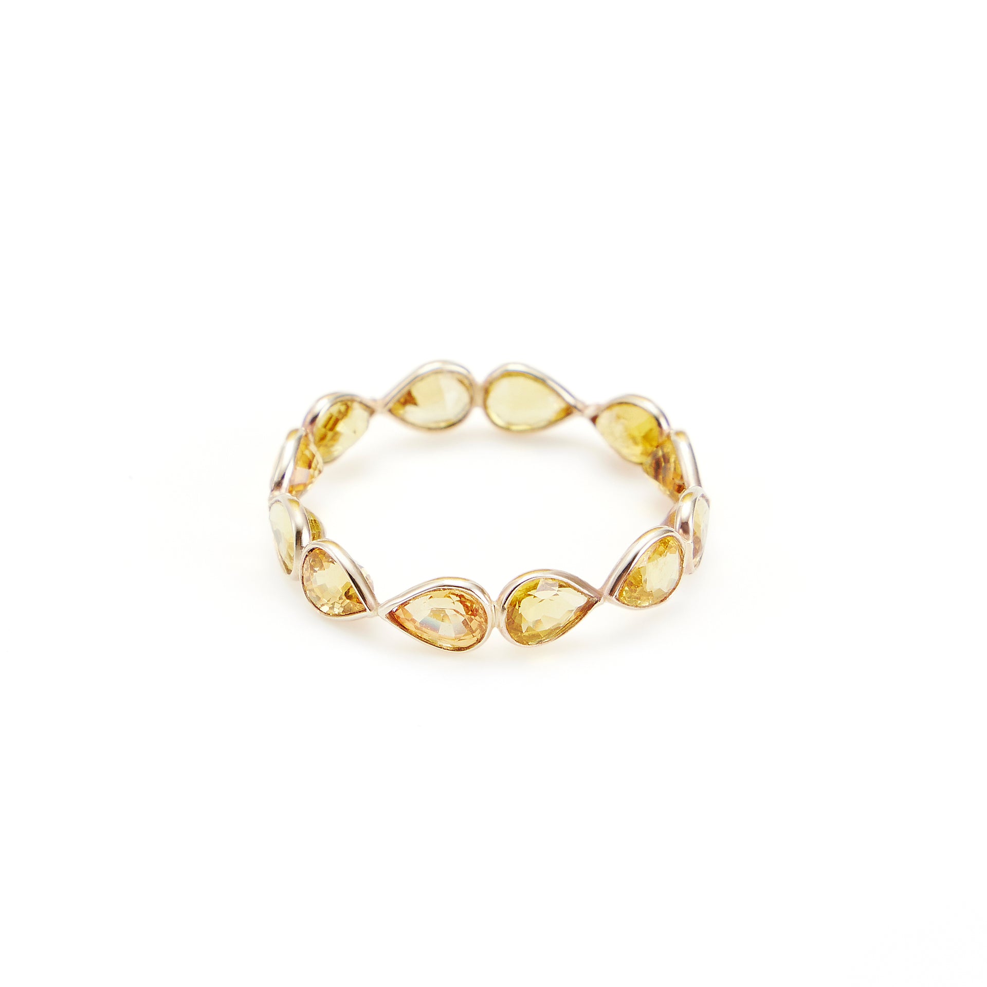 Yellow Sapphire Pear Eternity Ring