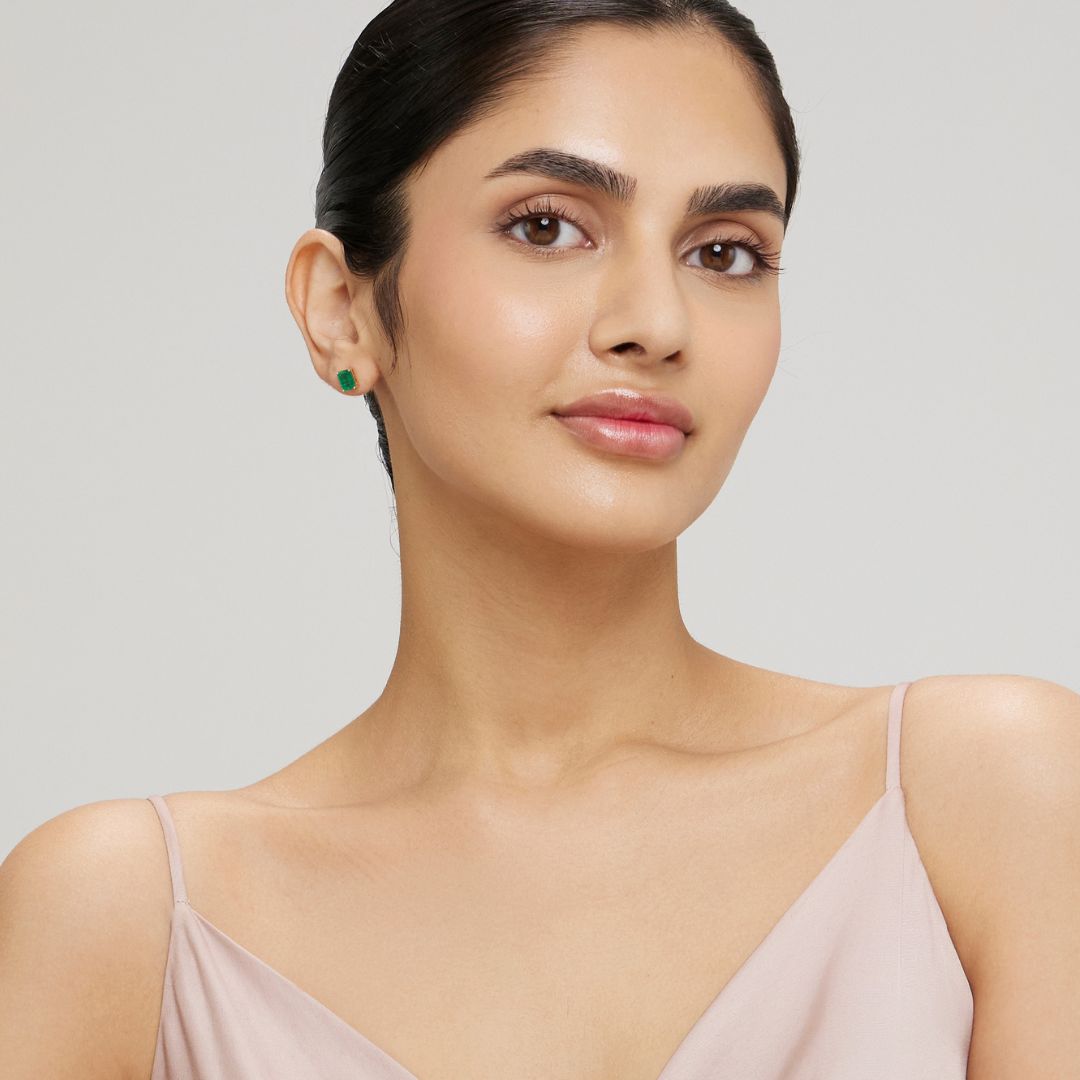 Classic Emerald Studs