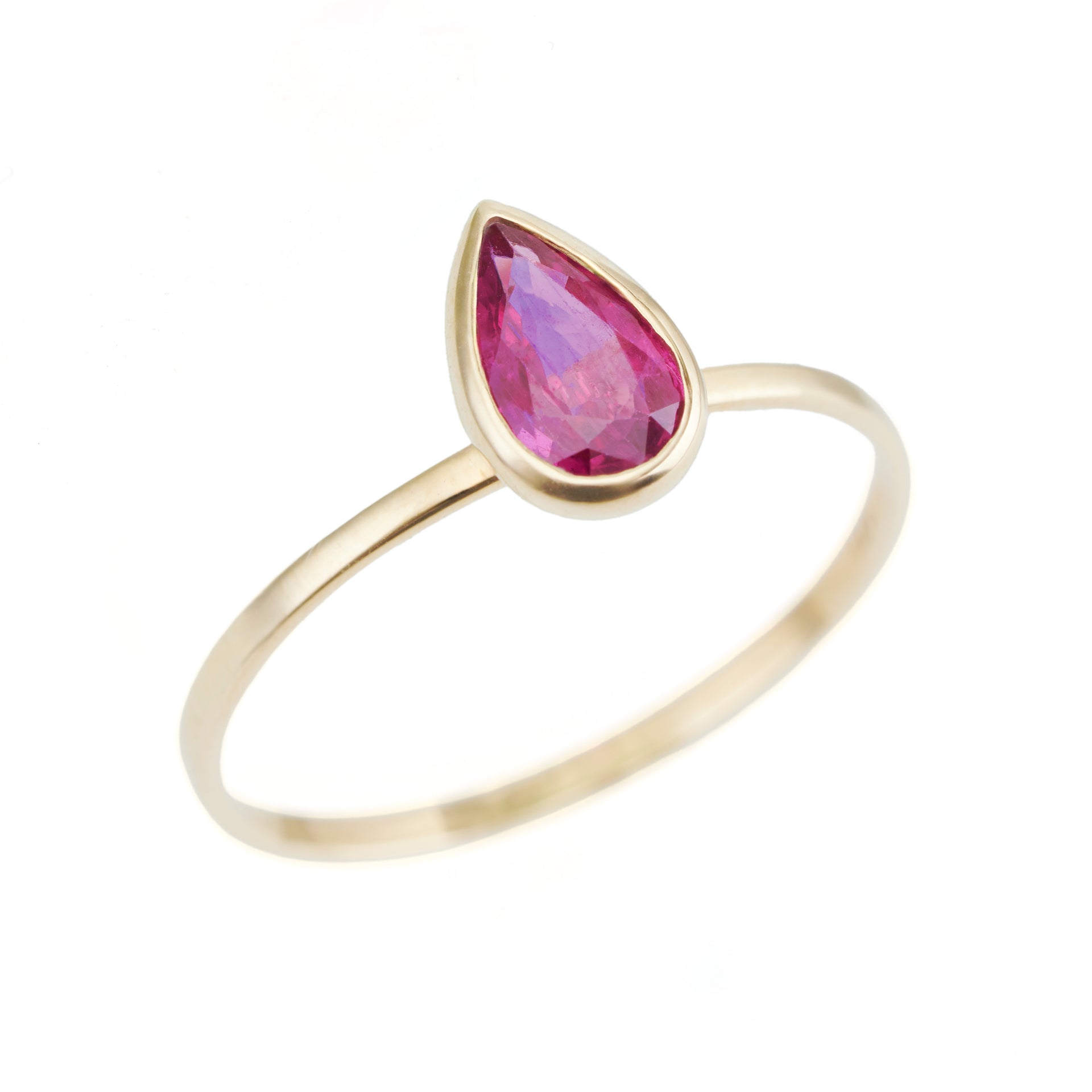 Ruby Pear Ring