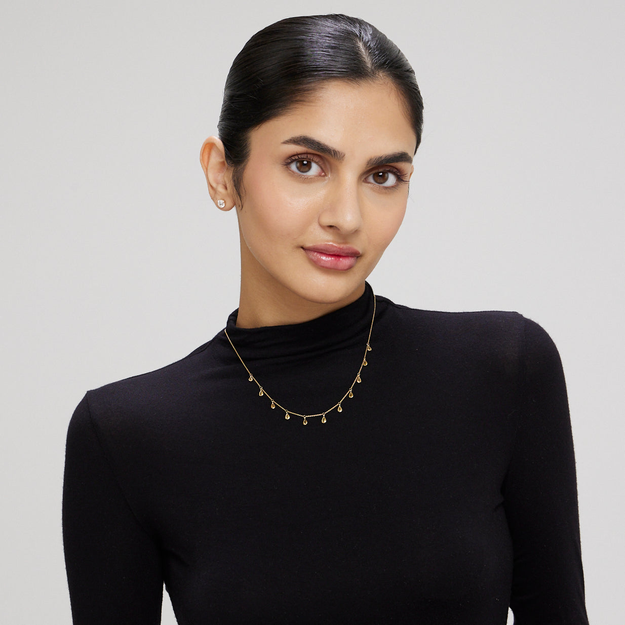 Yellow Sapphire Drop Necklace