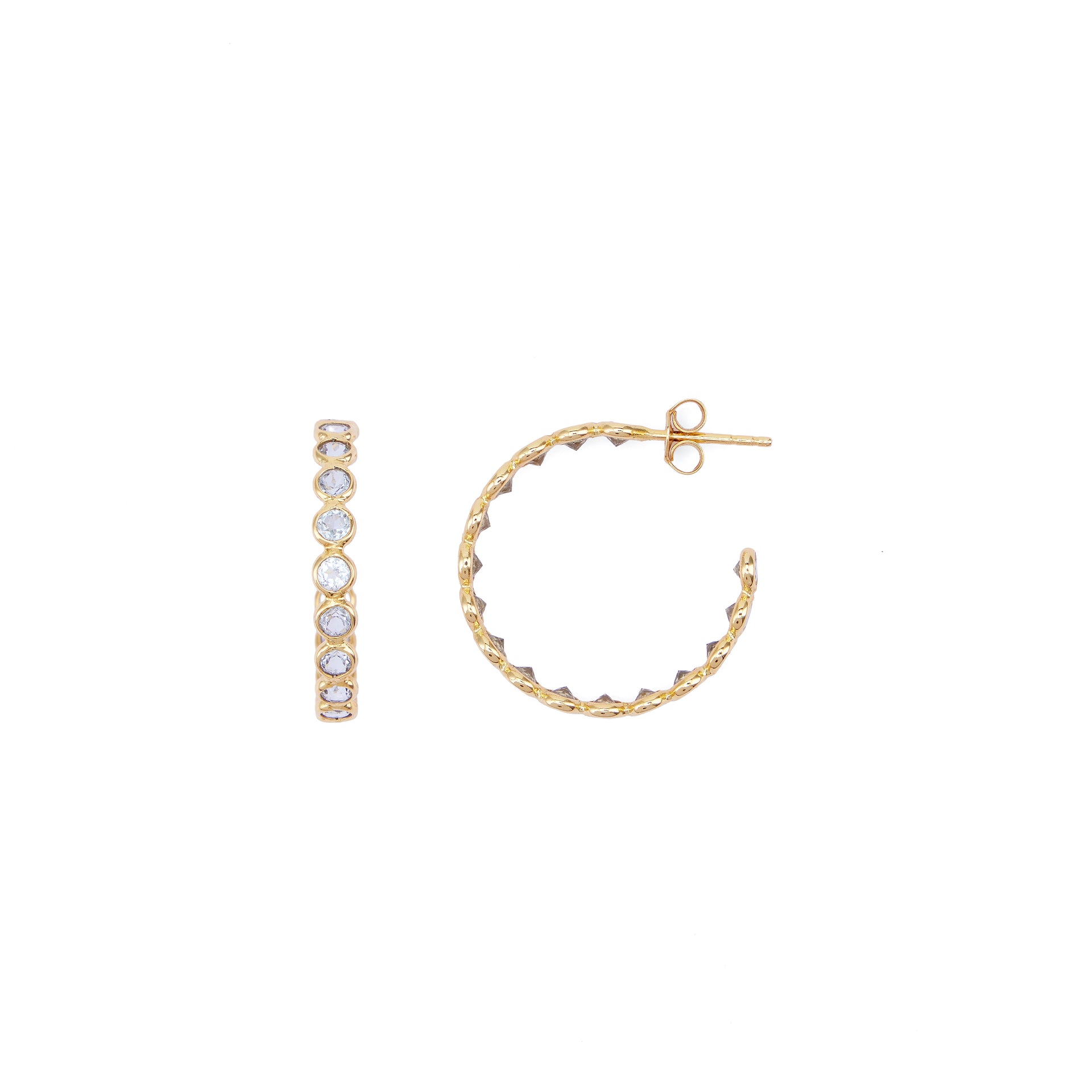 Blue Topaz Hoops