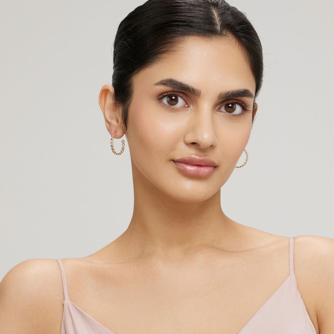 Blue Topaz Hoops