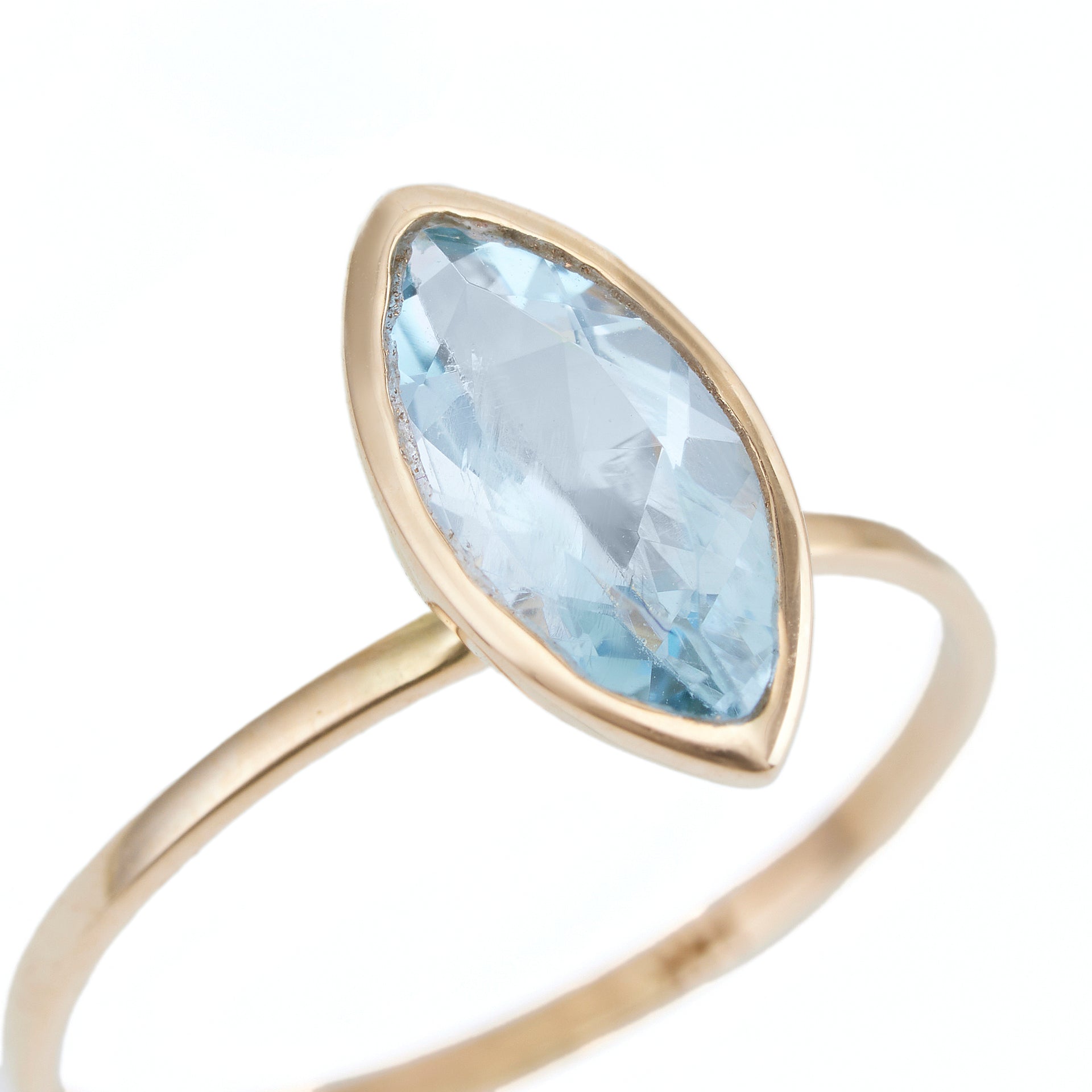 Aquamarine Marquise Ring