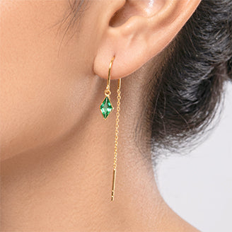 Srinagar Earrings- Green