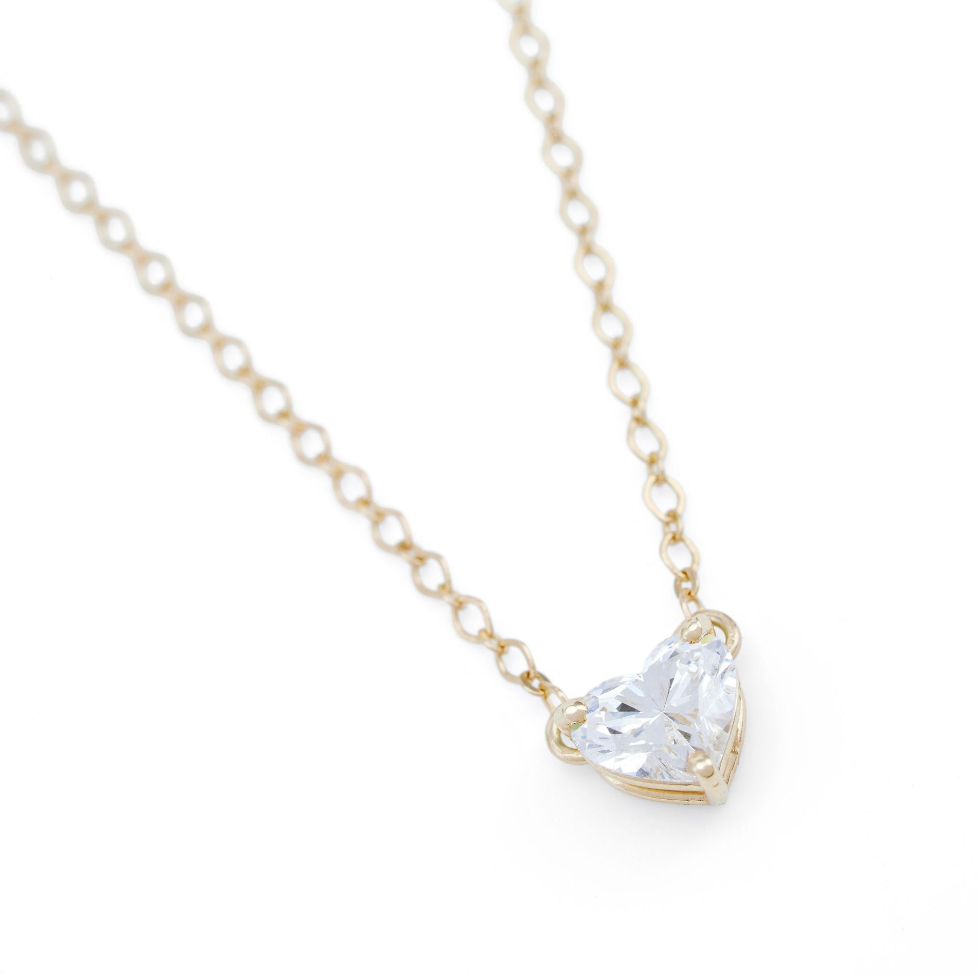 1ct Heart LGD Gold Necklace-Classic