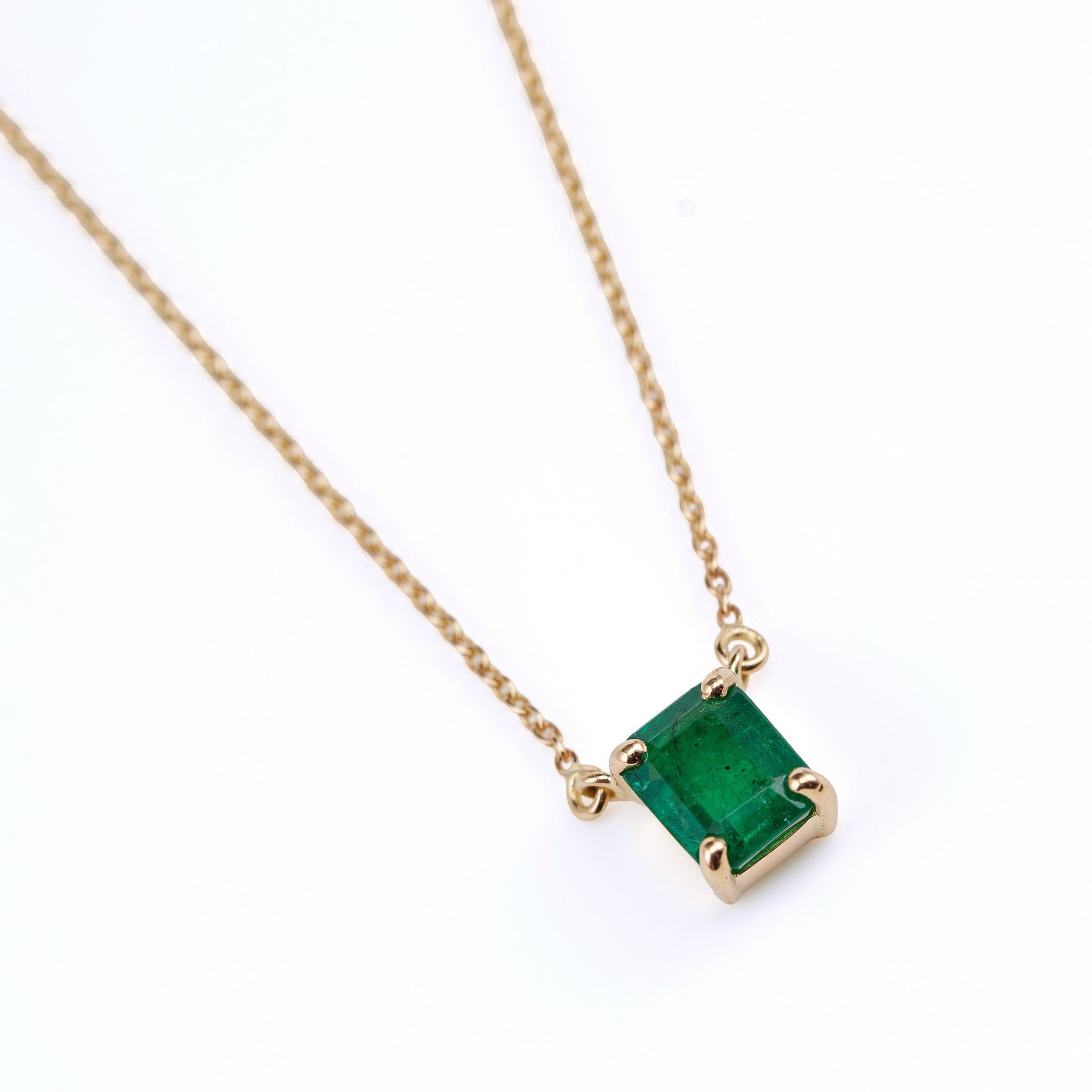 Rectangle Emerald Necklace
