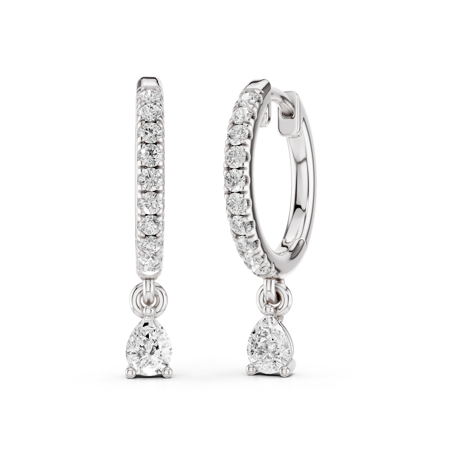 LGD Hoop Earrings with Dangling Drops