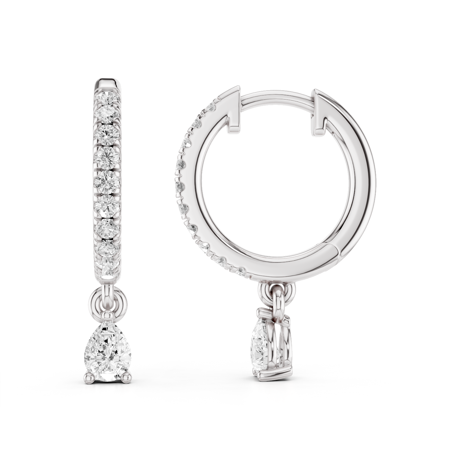 LGD Hoop Earrings with Dangling Drops