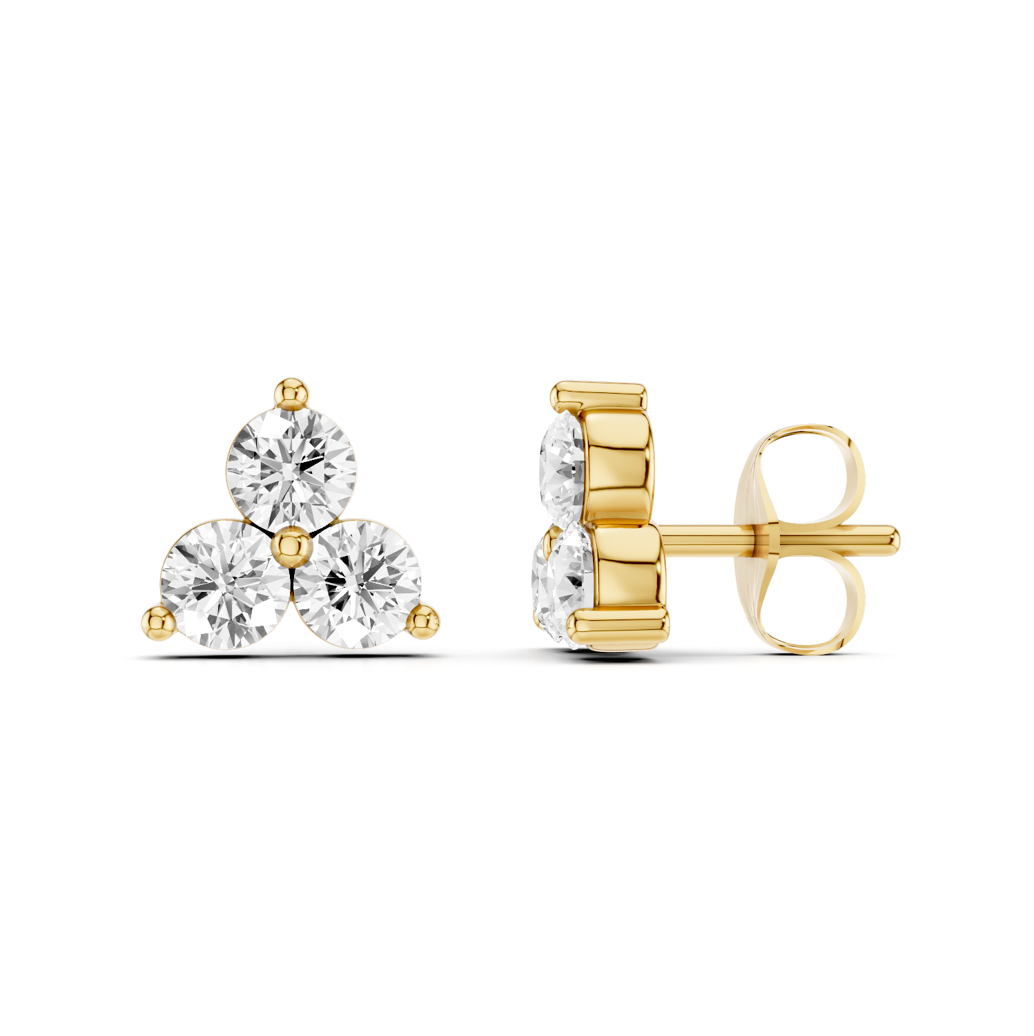 0.60ct LGD Trilogy Earrings