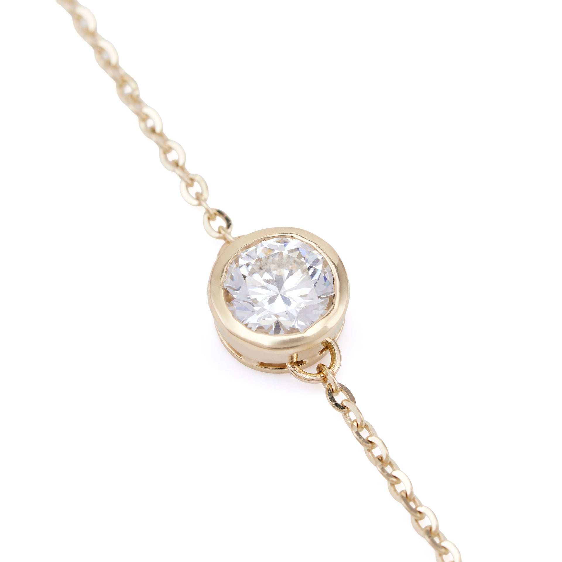 1ct Round LGD Gold Bracelet- Bezel