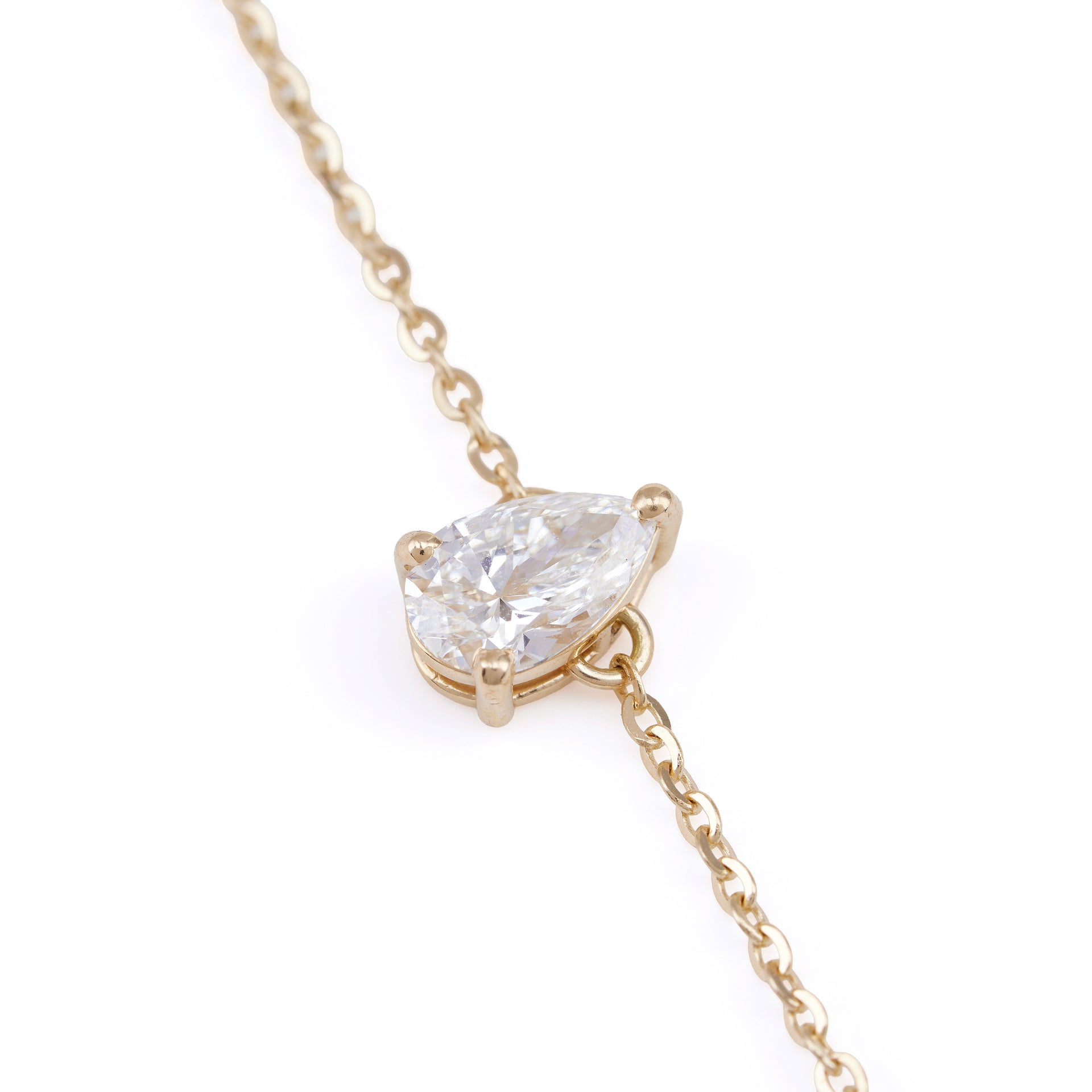 1ct Pear LGD Gold Bracelet