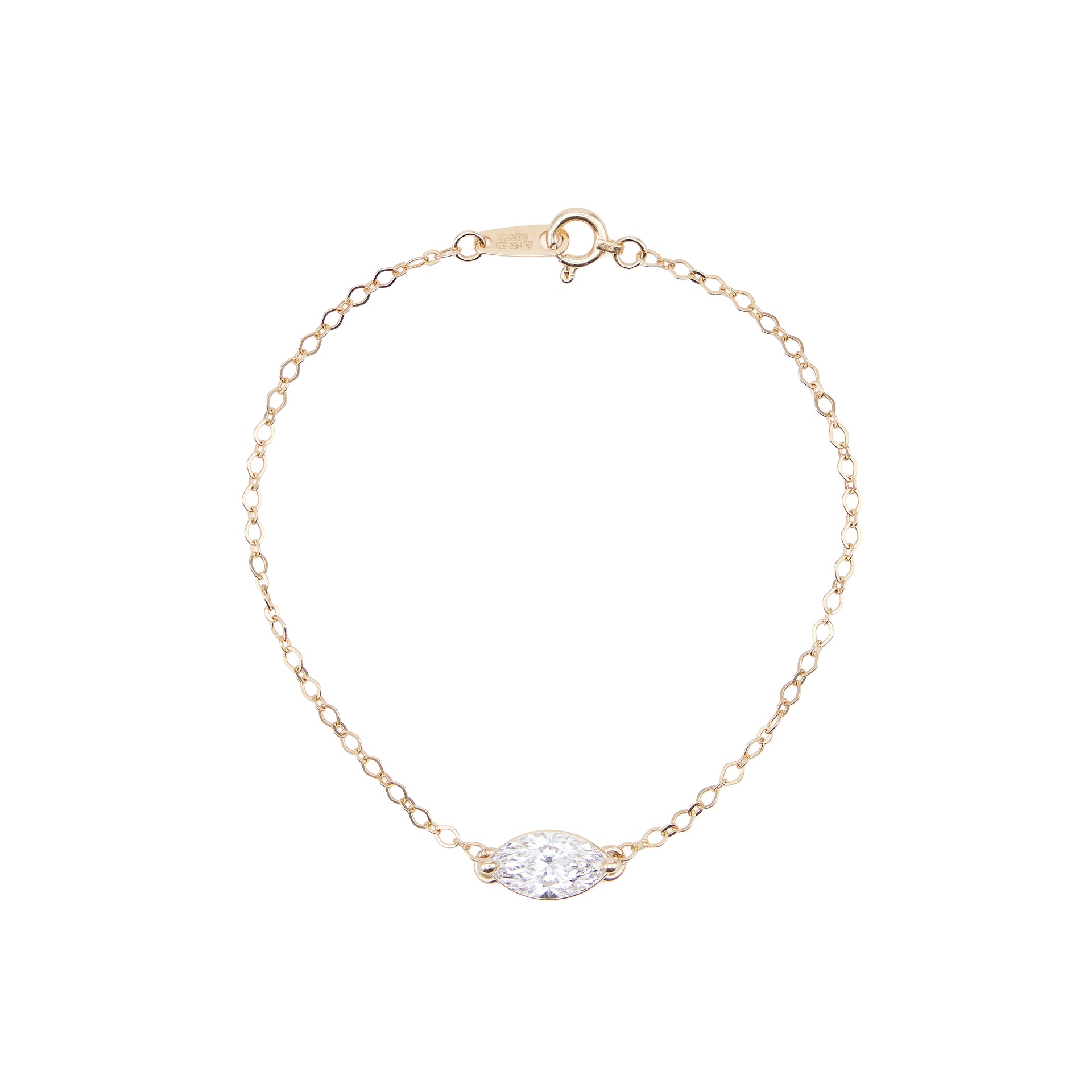 1ct Marquise LGD Gold Bracelet-East West