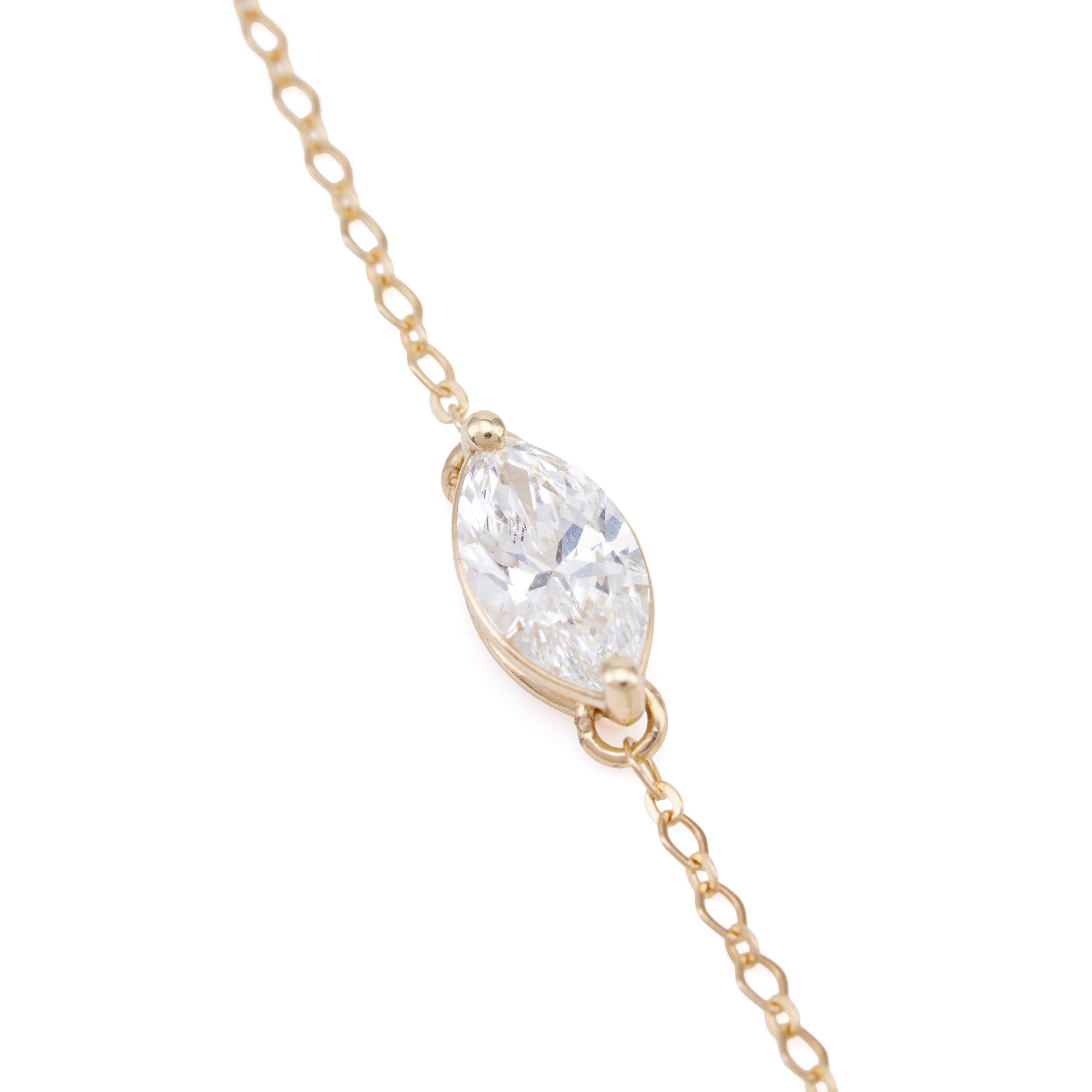 1ct Marquise LGD Gold Bracelet-East West
