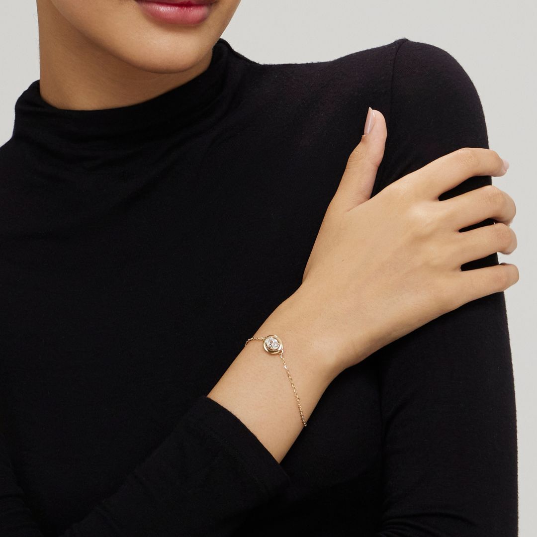 1ct Oval LGD Gold Bracelet