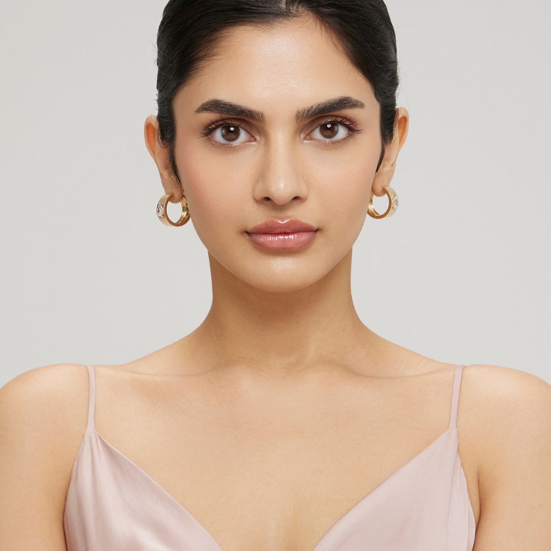 2ct Pear LGD Solitaire Gold Hoops