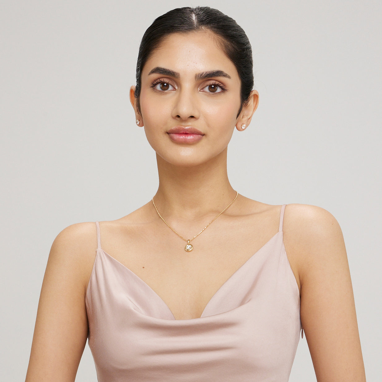 1ct Round LGD Gold Necklace-Donut