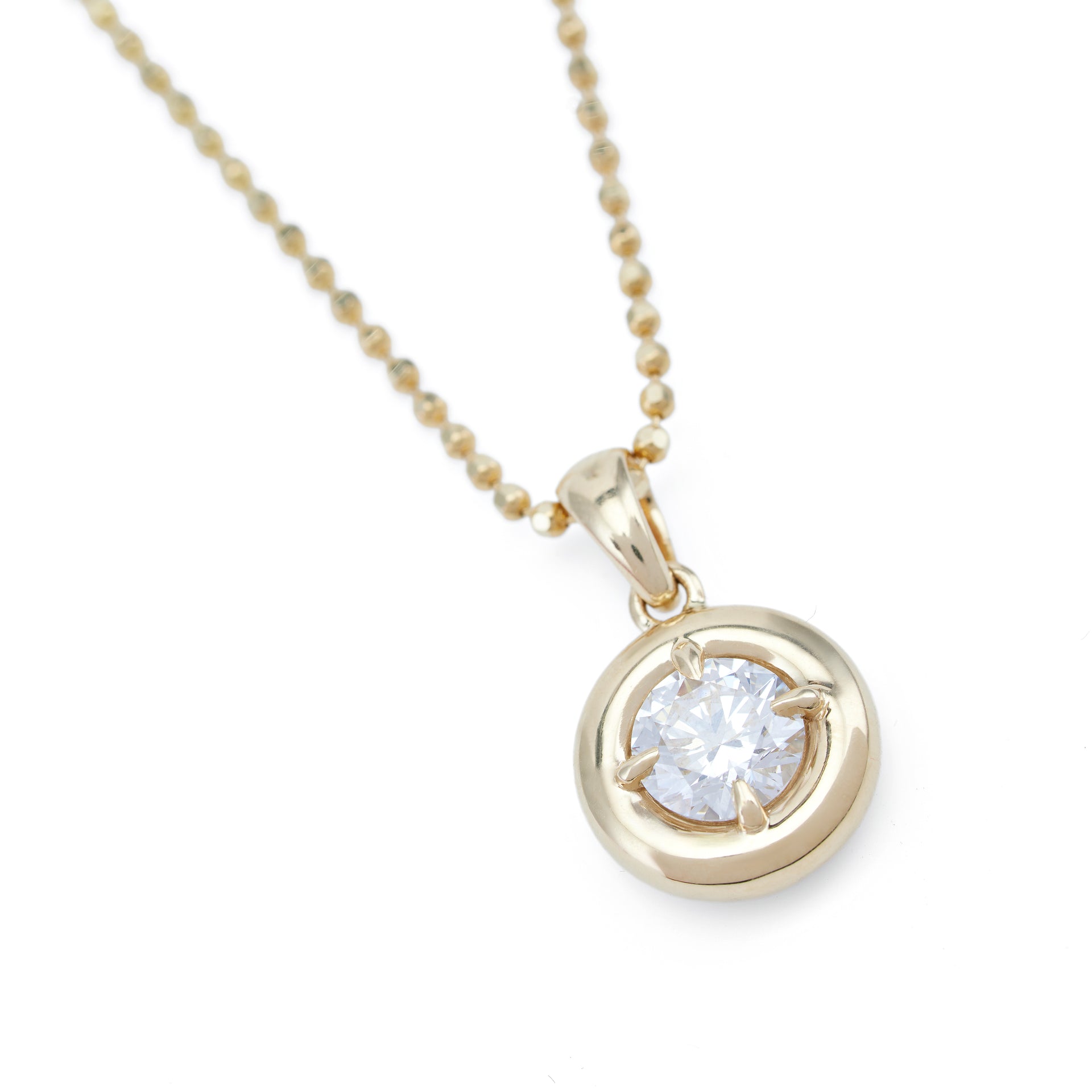 1ct Round LGD Gold Necklace-Donut
