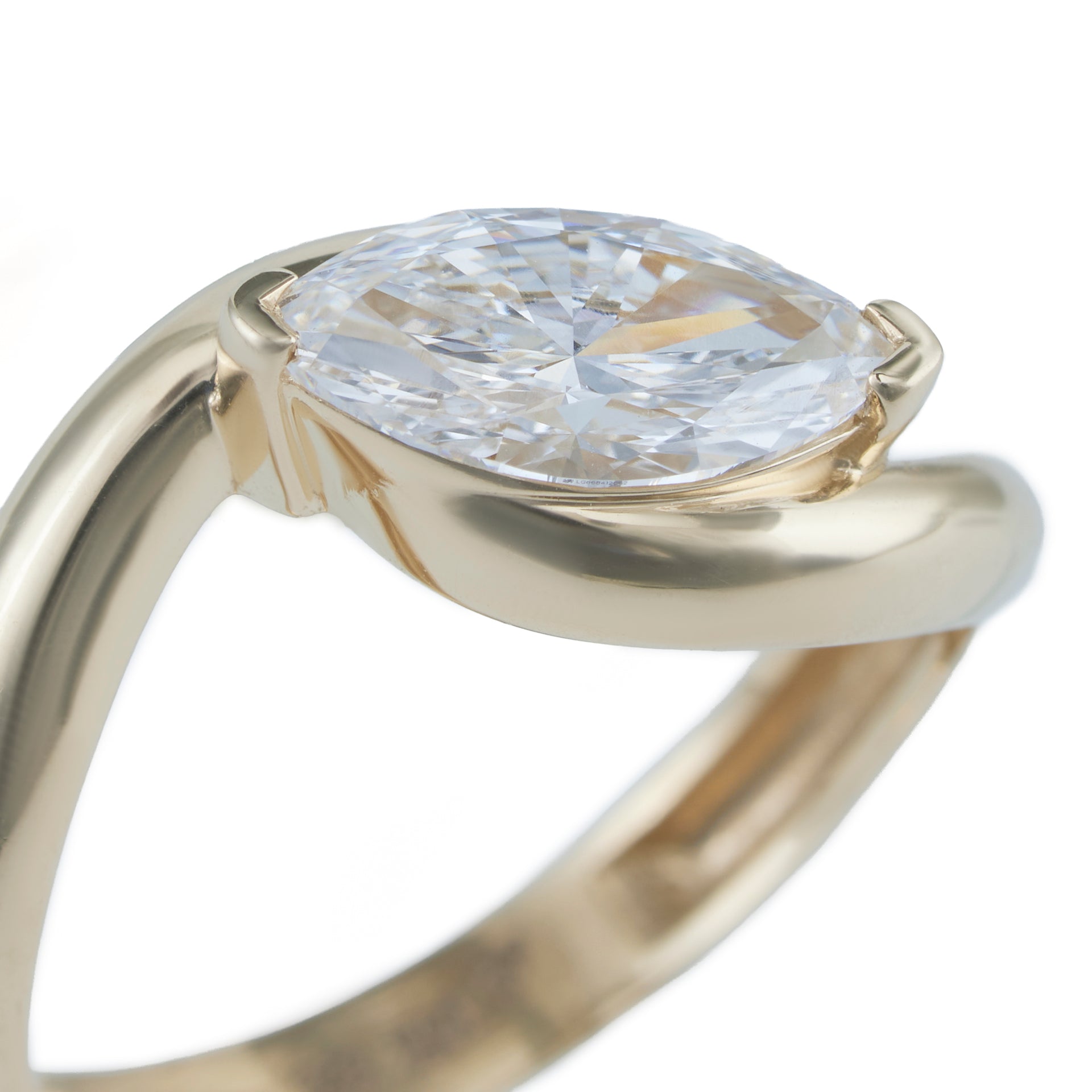 1ct Marquise LGD Gold Ring