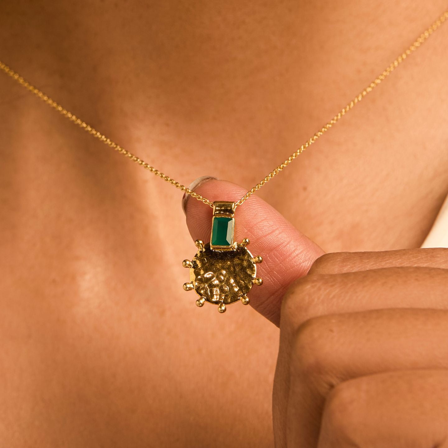 Emerald Sun Necklace
